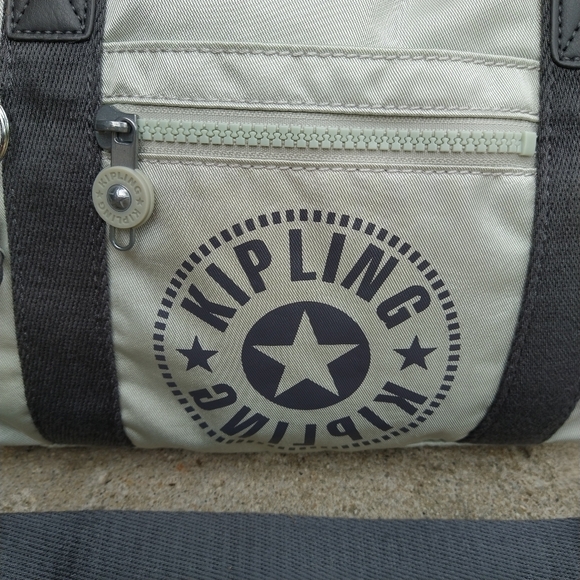 Kipling Dynamic Silver Sage Grey Art Mini Satchel Crossbody - Picture 5 of 15